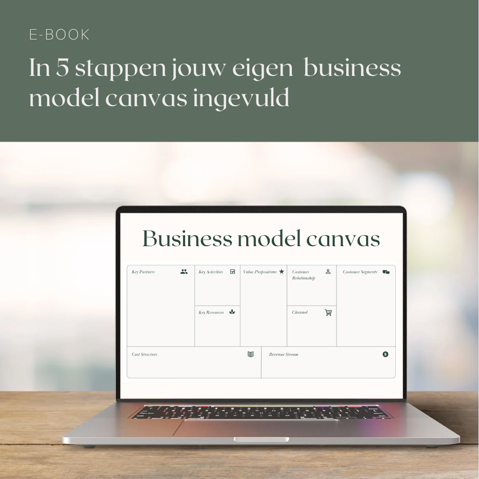 E-book: In 5 stappen jouw eigen business model canvas ingevuld
